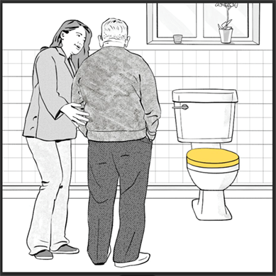 exercise by walking to the toilet